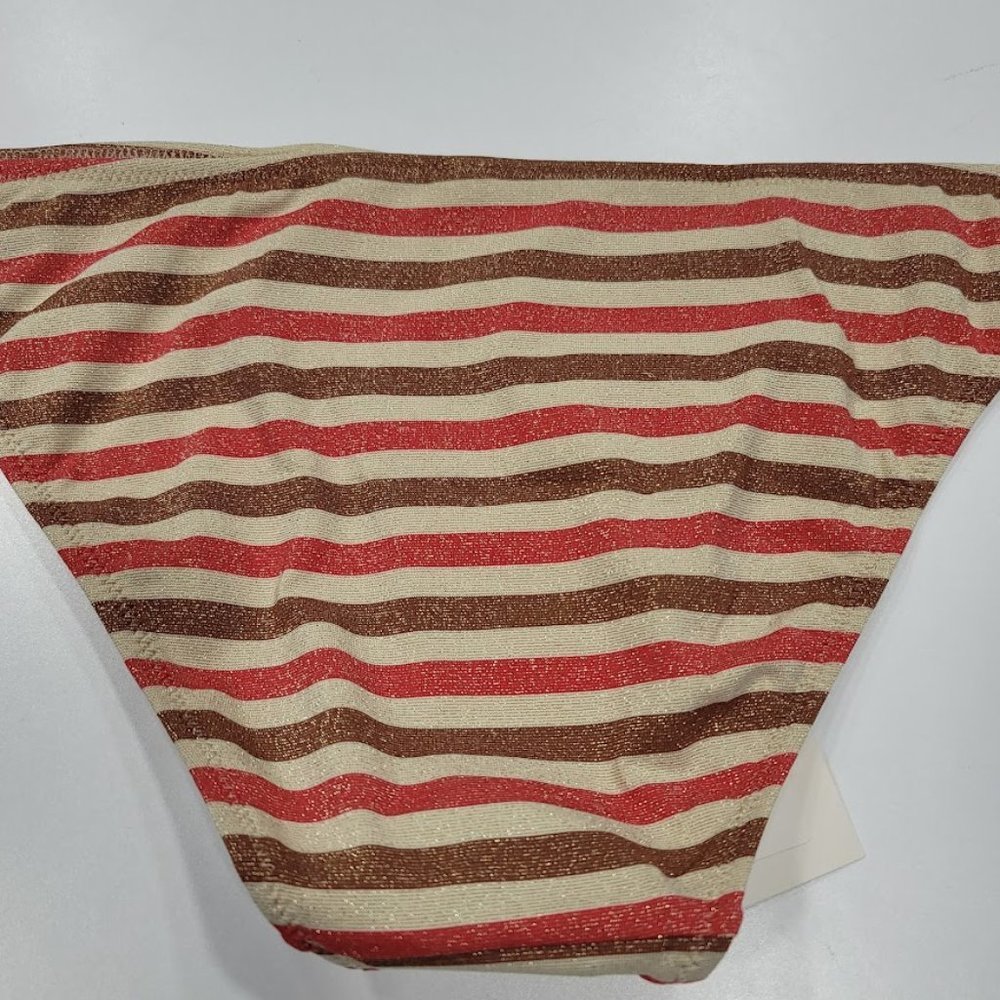 Solid & Striped The Wendy Striped Shimmer Bikini Bottom - Picture 5 of 9